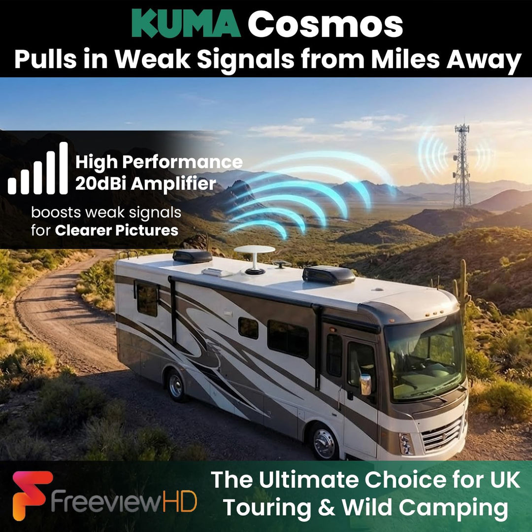 Antenne tv numérique omnidirectionnelle 360° - kuma cosmos - 12v 24v/12 Antenne tv numérique omnidirectionnelle 360° - kuma cosmos - 12v 24v/12